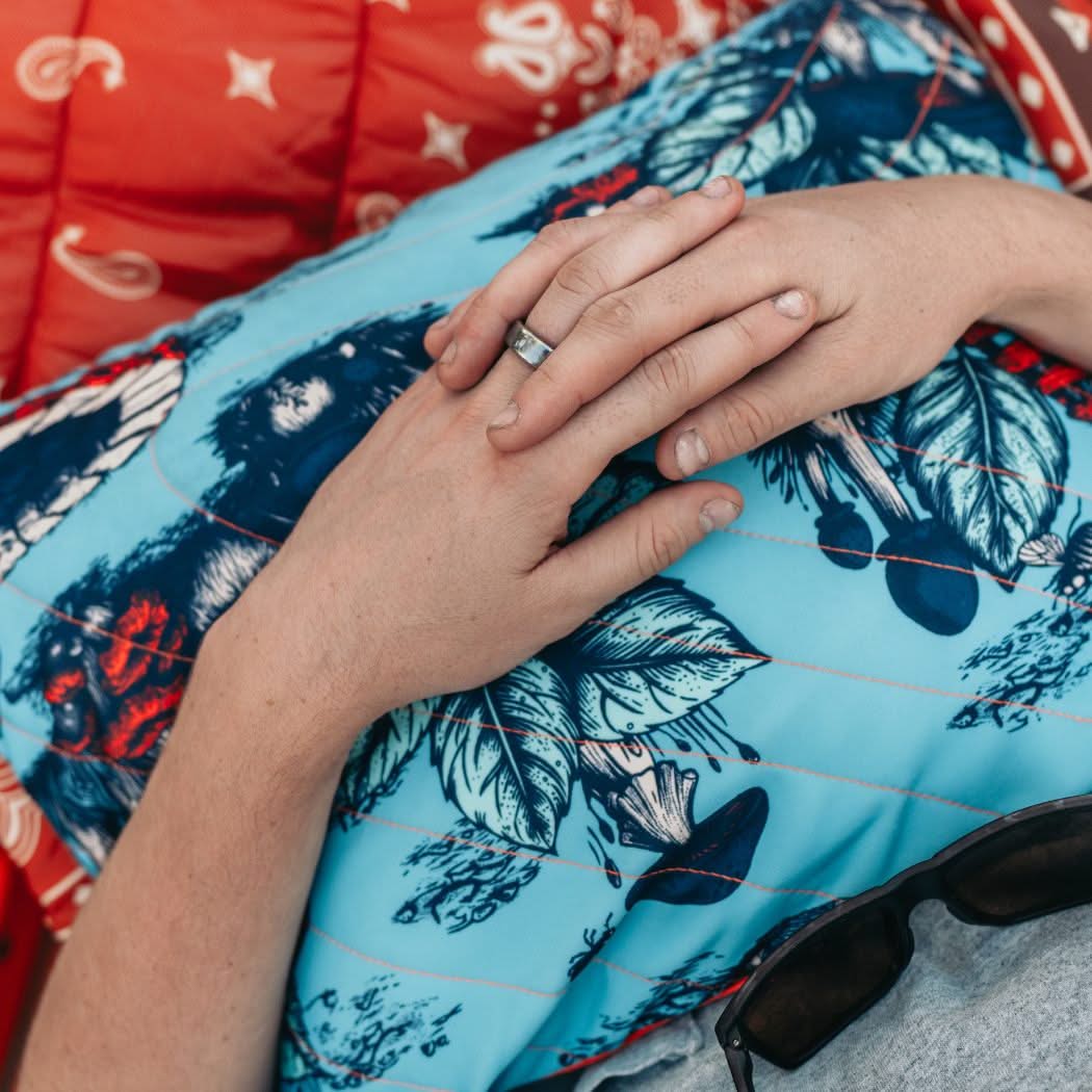 Rumpl The Camp Pillow - Magic Mushrooms The Camp Pillow - Magic Mushrooms | Rumpl Blankets For Everywhere Camp Pillow