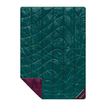 Rumpl Backcountry Puffy Blanket - Trace Valley Moss Backcountry Puffy Blanket - Trace Valley Moss | Rumpl Blankets For Everywhere Printed Backcountry Puffy