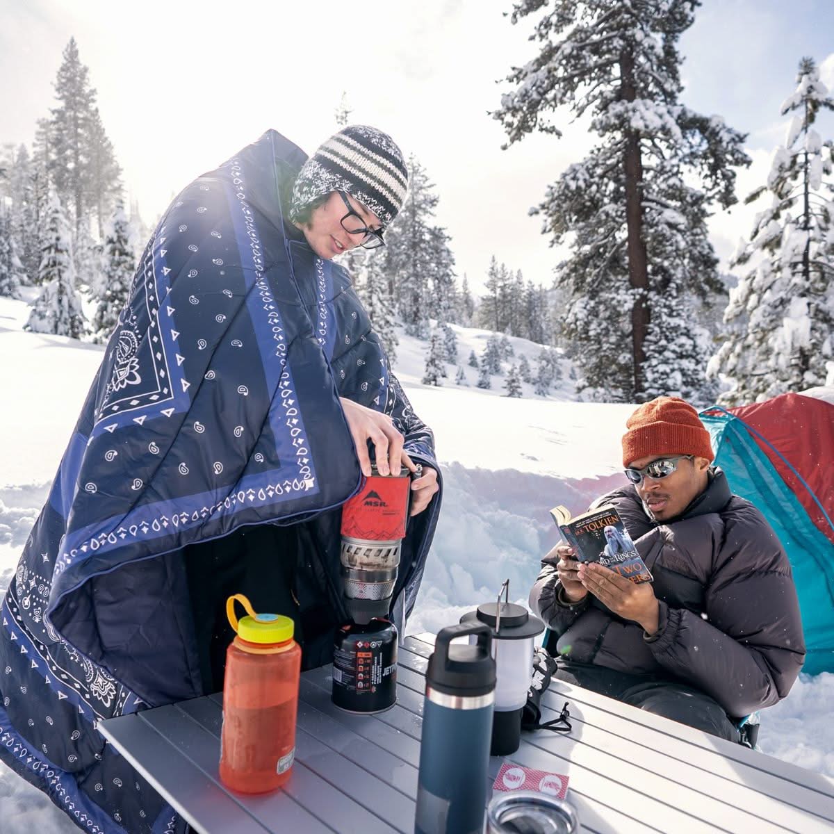 Rumpl Original Puffy Blanket - Midnight Mesa Bandana Original Puffy Blanket - Midnight Mesa Bandana | Rumpl Blankets For Everywhere Printed Original