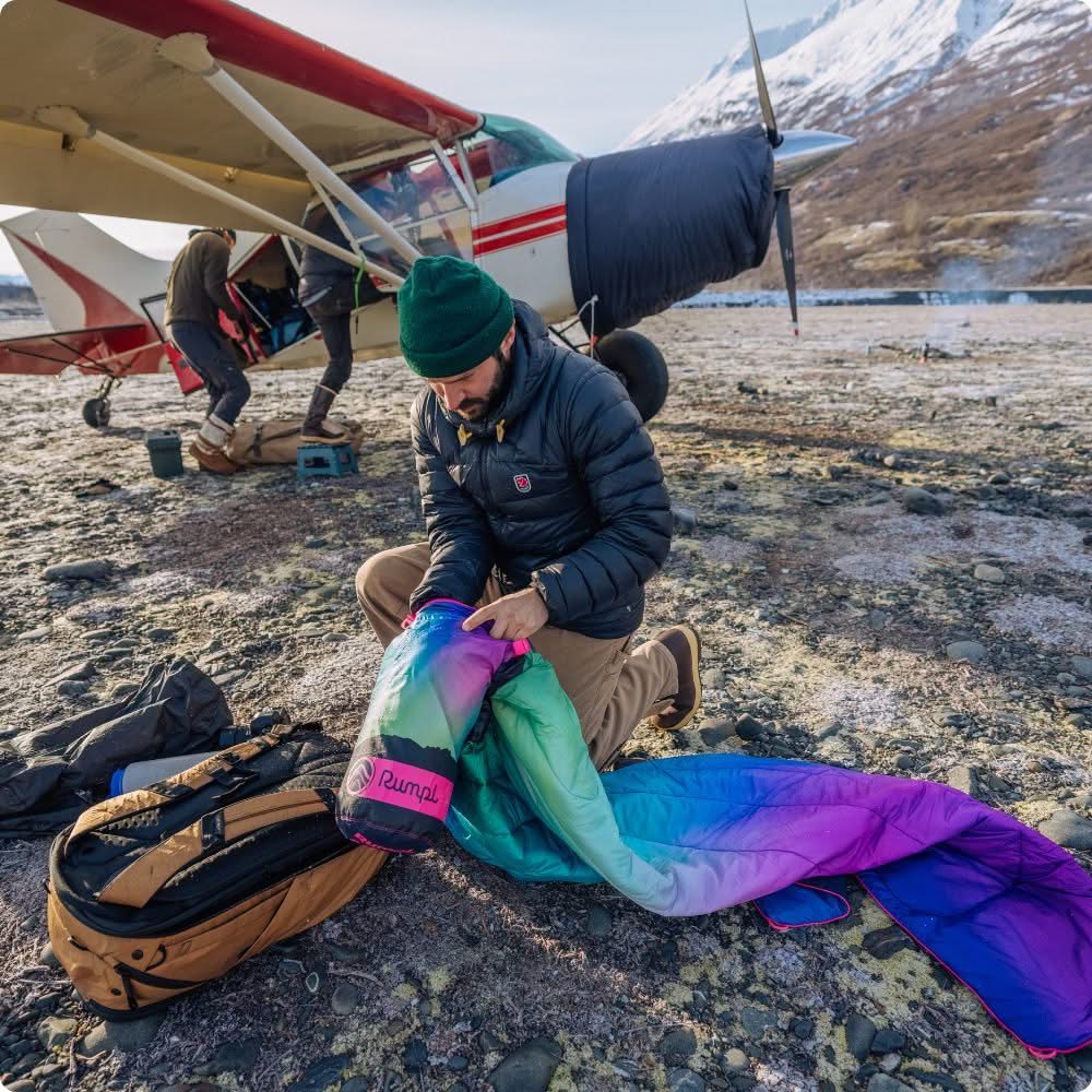 Rumpl Original Puffy Blanket - Northern Lights Original Puffy Blanket - Northern Lights | Rumpl Blankets For Everywhere Printed Original