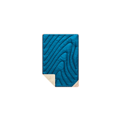 Fleece Puffy Mini Blanket - Seascape Cream