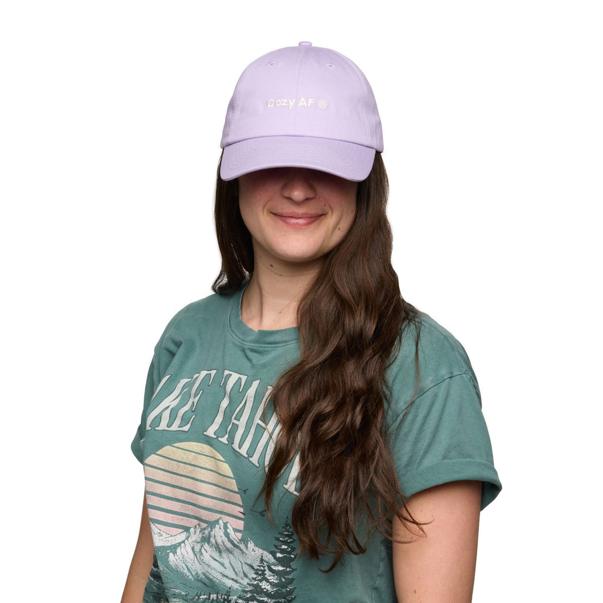 6 Panel Hat - Lavender Cozy AF