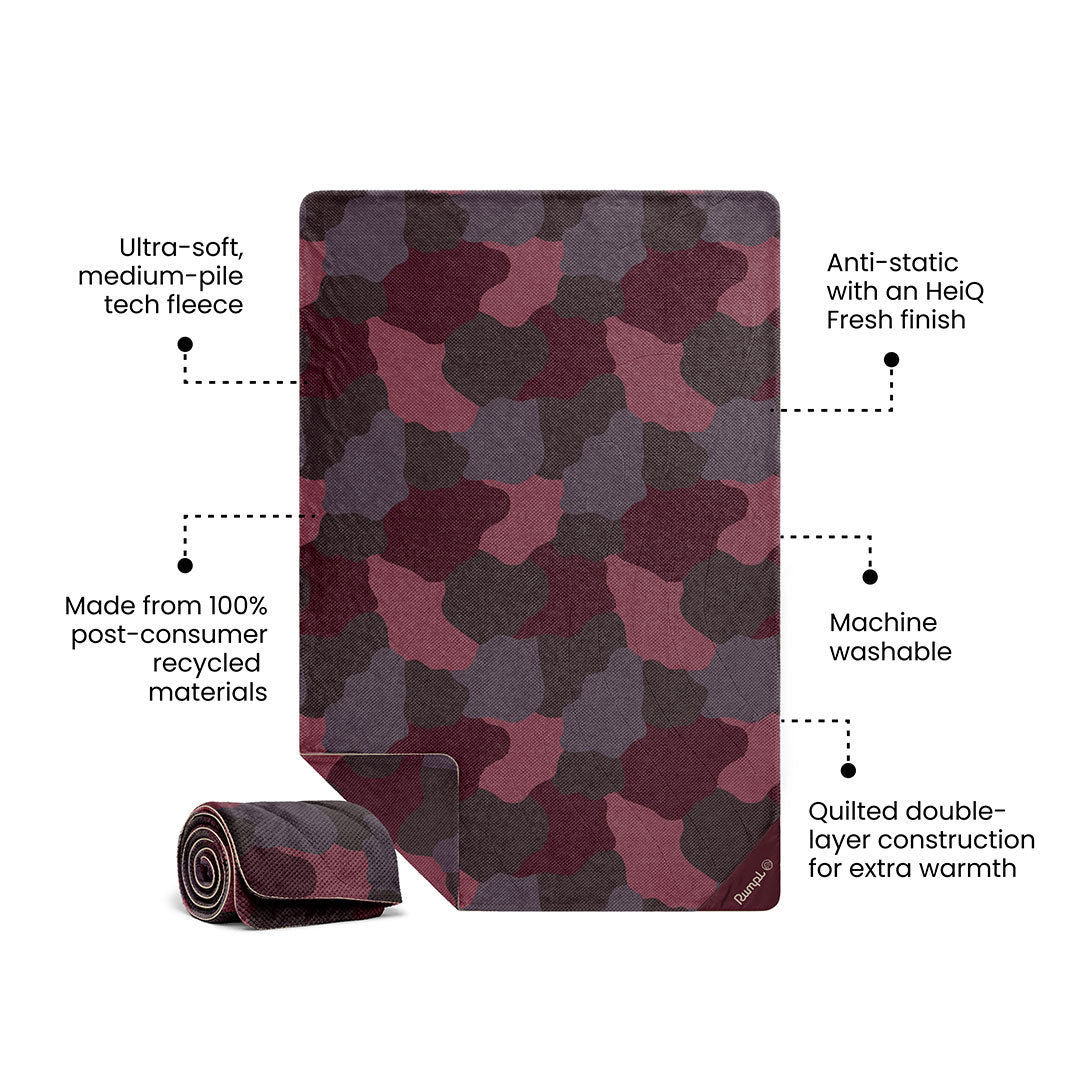 Rumpl Après Fleece Blanket - Puzzled Fig Après Fleece Blanket - Puzzled Fig | Rumpl Blankets For Everywhere Après Fleece