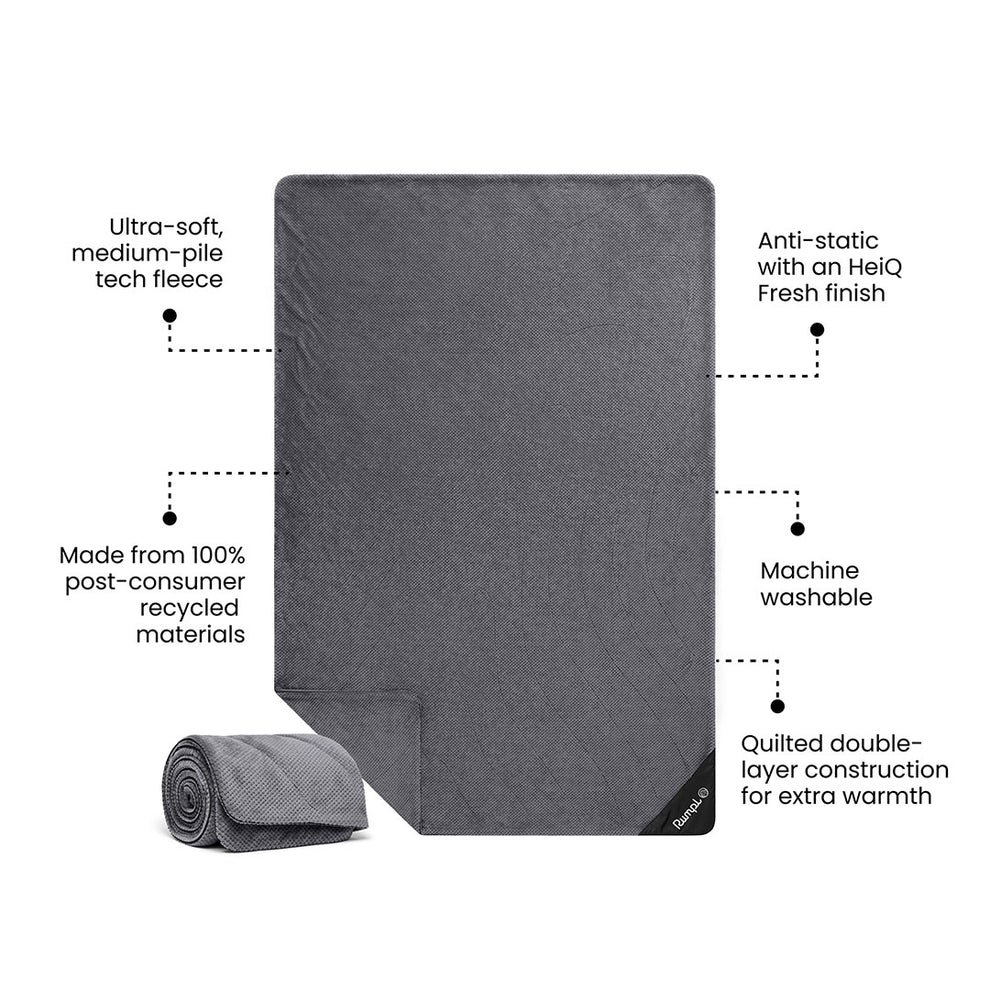 Rumpl Après Fleece 2 Person Blanket - Charcoal Grey Après Fleece 2 Person Blanket - Charcoal Grey | Rumpl Blankets For Everywhere Après Fleece