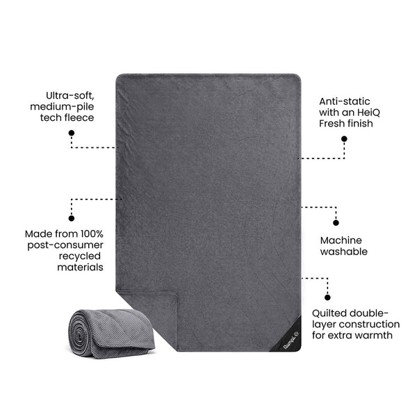 Rumpl Après Fleece Throw Blanket - Charcoal Grey Après Fleece Throw Blanket - Charcoal Grey | Rumpl Blankets For Everywhere Après Fleece