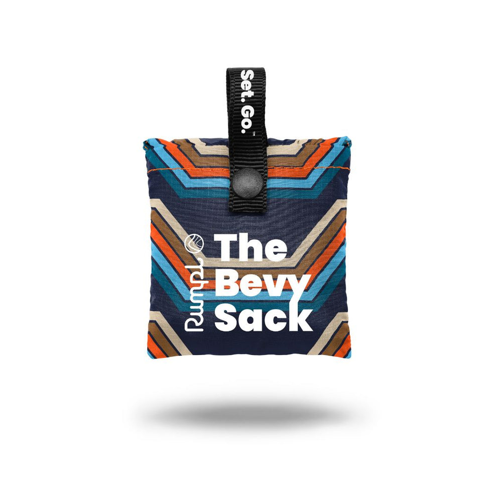 Rumpl Bevy Sack™ - Midnight Retro Stripes Bevy Sack™ - Midnight Retro Stripes | Rumpl Blankets For Everywhere Bevy Sack
