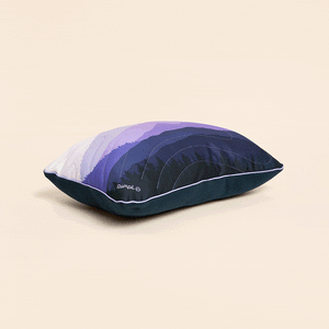 The Camp Pillow - Midnight Retro Stripes