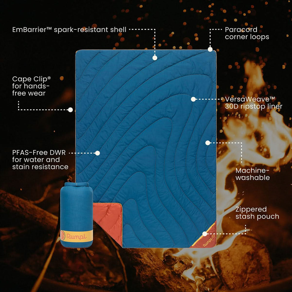 Rumpl Flame Puffy Blanket - Deep Ember Flame Puffy Blanket - Deep Ember | Rumpl Blankets for Everywhere Flame Puffy