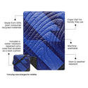 Rumpl Gametime Puffy Blanket - Blue / Blue Gametime Puffy Blanket - Blue / Blue | Rumpl Blankets For Everywhere Gametime Puffy
