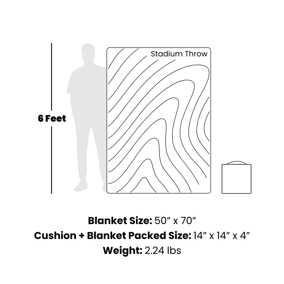 Rumpl Gametime Puffy Blanket - Blue / Blue Gametime Puffy Blanket - Blue / Blue | Rumpl Blankets For Everywhere Gametime Puffy