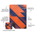 Rumpl Gametime Puffy Blanket - Blue / Orange Gametime Puffy Blanket - Blue / Orange | Rumpl Blankets For Everywhere Gametime Puffy