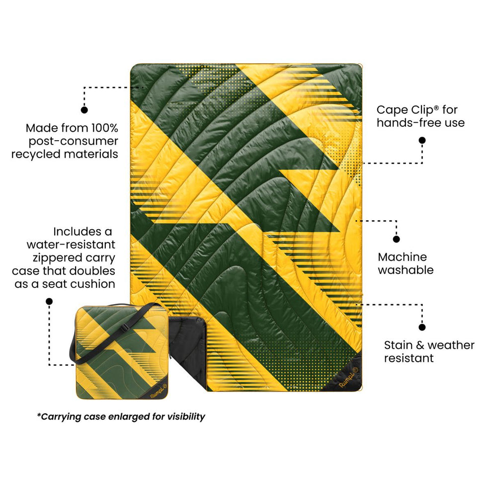 Rumpl Gametime Puffy Blanket - Green / Yellow Gametime Puffy Blanket - Green / Yellow | Rumpl Blankets For Everywhere Gametime Puffy