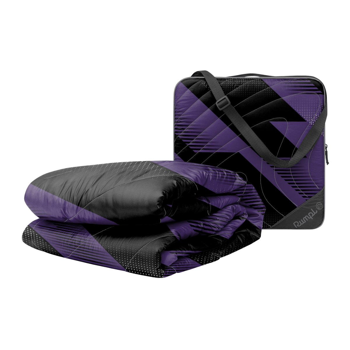 Rumpl Gametime Puffy Blanket - Purple / Black Gametime Puffy Blanket - Purple / Black | Rumpl Blankets For Everywhere Gametime Puffy