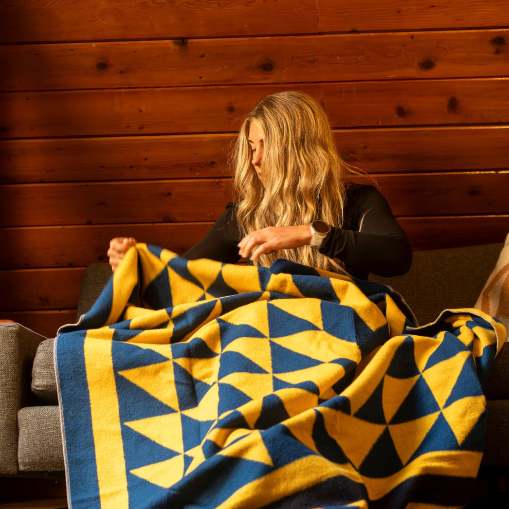 Merino Softwool 2 Person Blanket - Quilted Amber