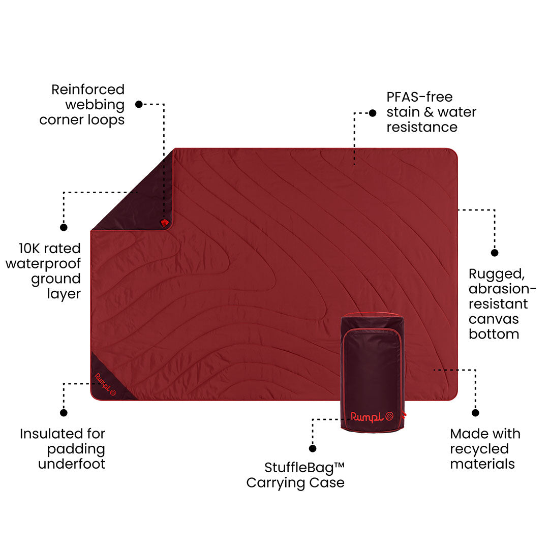 Rumpl Overland Mat - Cherry Fig Overland Mat - Cherry Fig | Rumpl Blankets For Everywhere Overland Mat