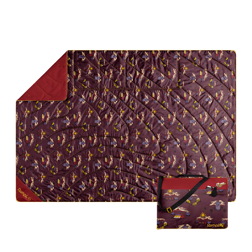 Rumpl Stash Mat - Cherry Desert Cheers Stash Mat - Cherry Desert Cheers | Rumpl Blankets For Everywhere Overland Mat