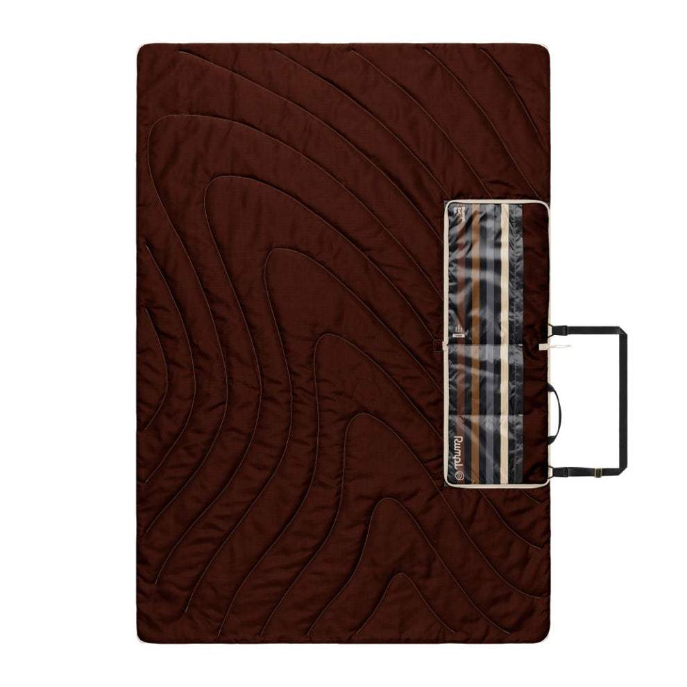 Rumpl Stash Mat - Mocha Mini Stripes Stash Mat - Mocha Mini Stripes | Rumpl Blankets For Everywhere Overland Mat