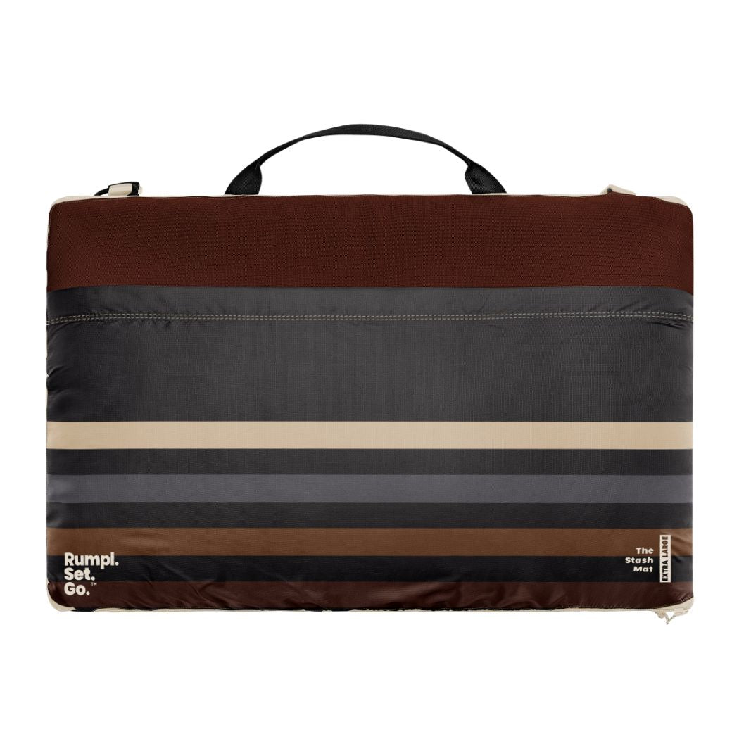 Stash Mat XL: Mocha Mini Stripes | Rumpl. Set. Go.