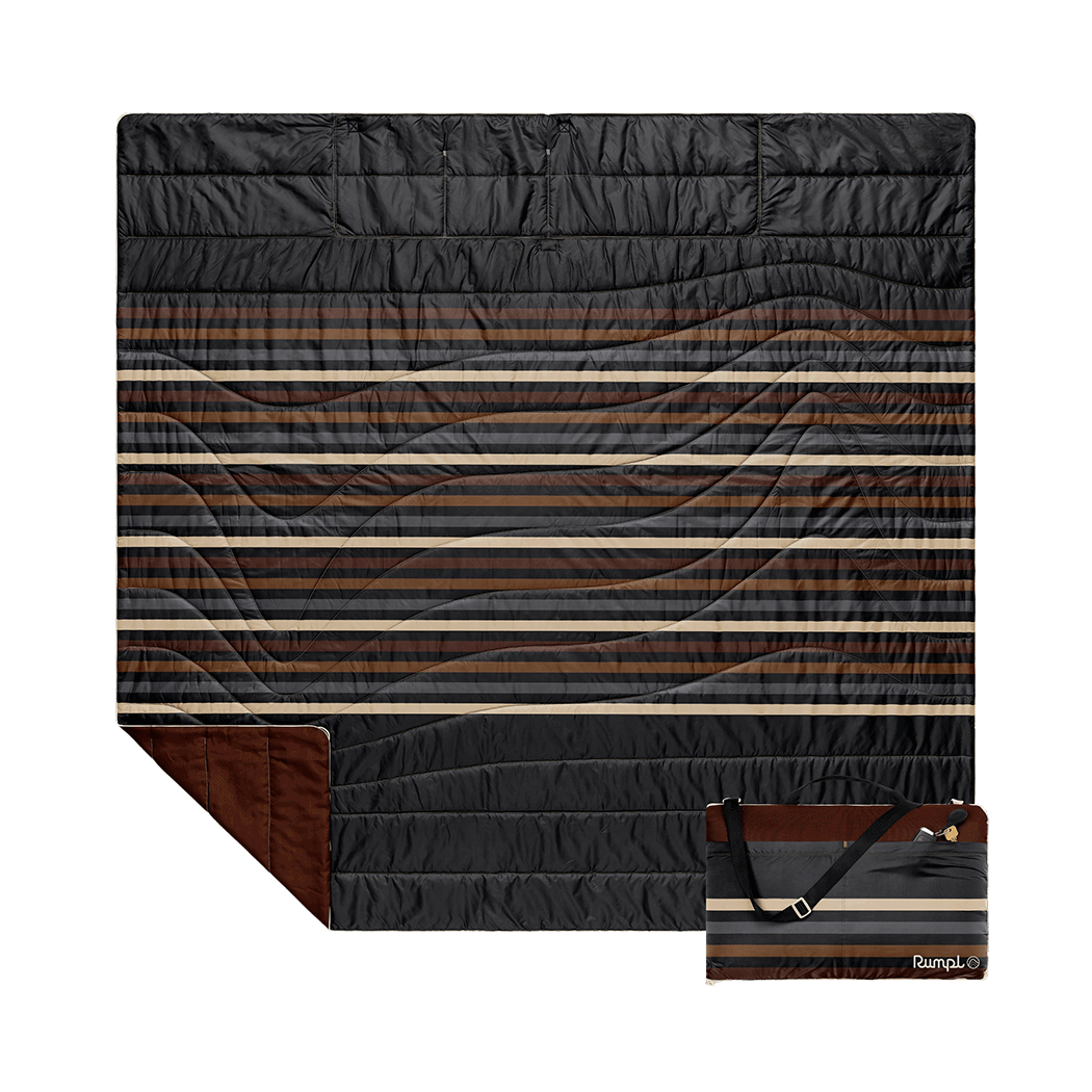 Stash Mat XL: Mocha Mini Stripes | Rumpl. Set. Go.