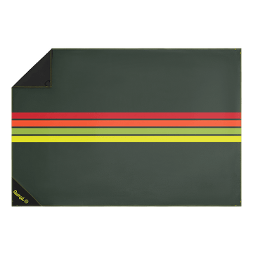 Rumpl Pack Mat - Green Retro Stripes Pack Mat - Green Retro Stripes | Rumpl Blankets For Everywhere Pack Mat