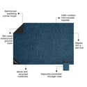 Rumpl Pack Mat - Puzzled Blue Pack Mat - Puzzled Blue | Rumpl Blankets For Everywhere Pack Mat