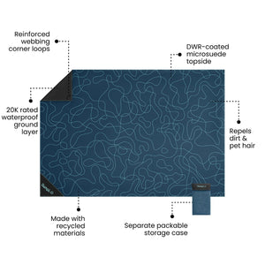 Pack Mat - Puzzled Blue