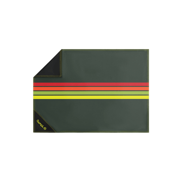 Rumpl Pack Mat Micro - Green Retro Stripes Pack Mat Micro - Green Retro Stripes | Rumpl Blankets For Everywhere Pack Mat