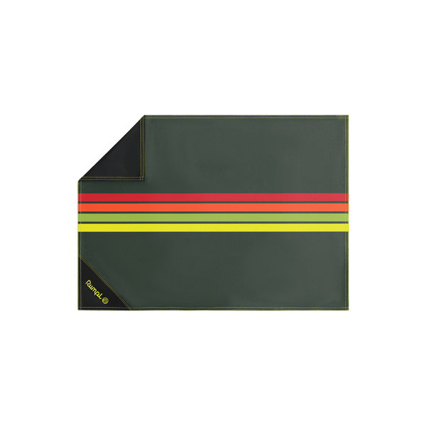 Rumpl Pack Mat Micro - Green Retro Stripes Pack Mat Micro - Green Retro Stripes | Rumpl Blankets For Everywhere Pack Mat