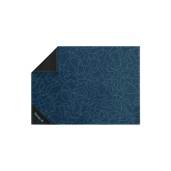 Rumpl Pack Mat Micro - Puzzled Blue Pack Mat Micro - Puzzled Blue | Rumpl Blankets For Everywhere Pack Mat