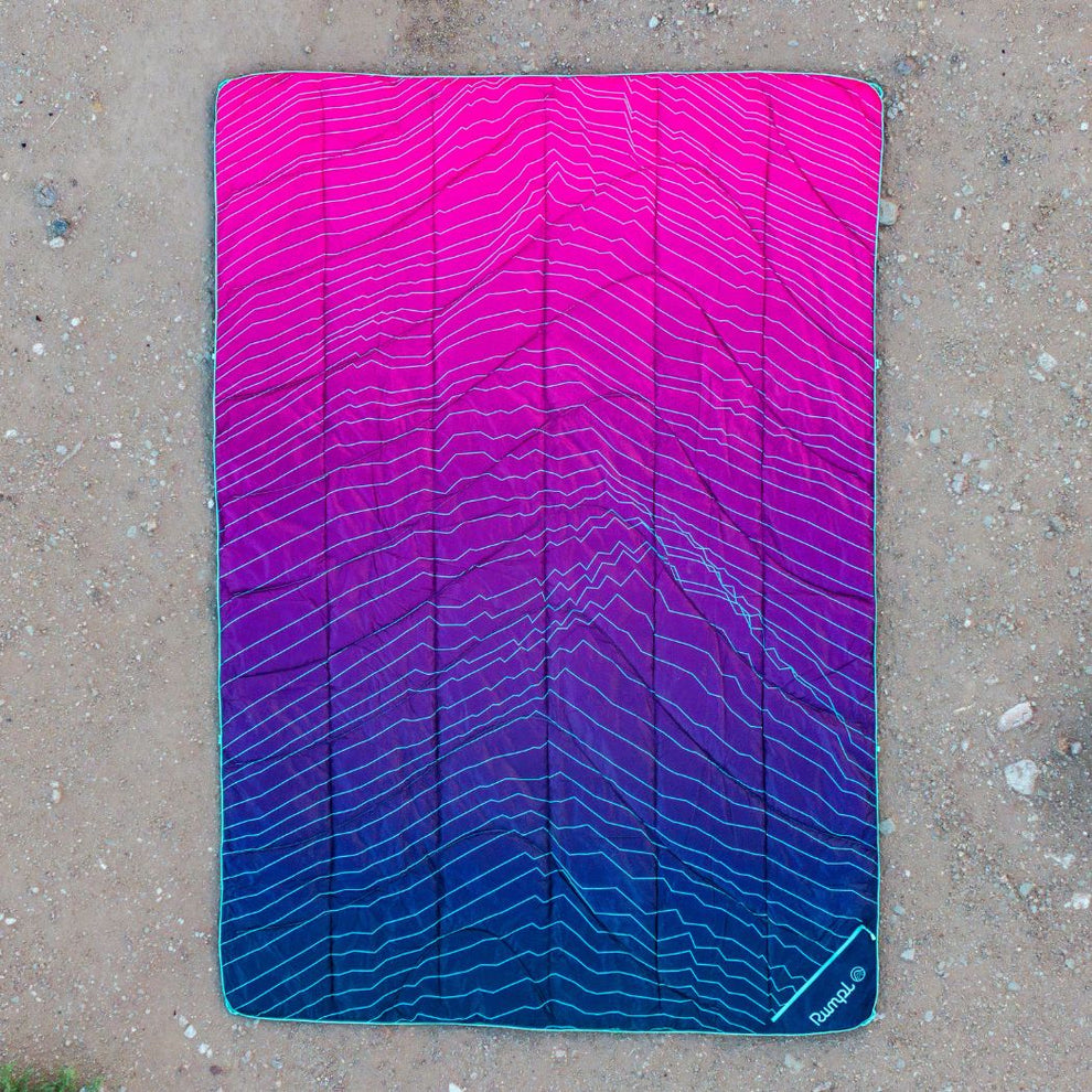 Rumpl Backcountry Puffy Blanket - Moraine Backcountry Puffy Blanket - Moraine | Rumpl Blankets For Everywhere Printed Backcountry Puffy