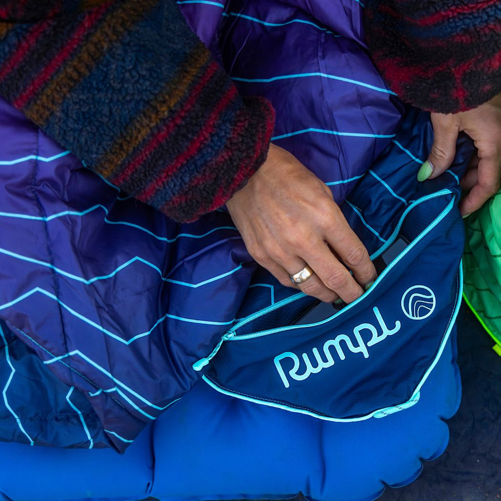 Rumpl Backcountry Puffy Blanket - Moraine Backcountry Puffy Blanket - Moraine | Rumpl Blankets For Everywhere Printed Backcountry Puffy