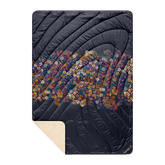 Rumpl Fleece Puffy Blanket - Midnight Bloom Fleece Puffy Blanket - Midnight Bloom | Rumpl Blankets For Everywhere Printed Fleece Puffy