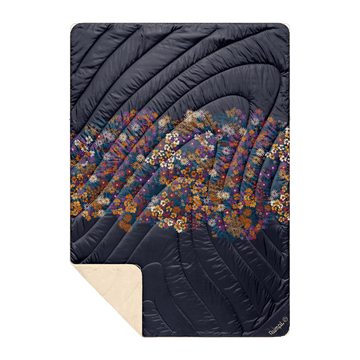 Rumpl Fleece Puffy Blanket - Midnight Bloom Fleece Puffy Blanket - Midnight Bloom | Rumpl Blankets For Everywhere Printed Fleece Puffy