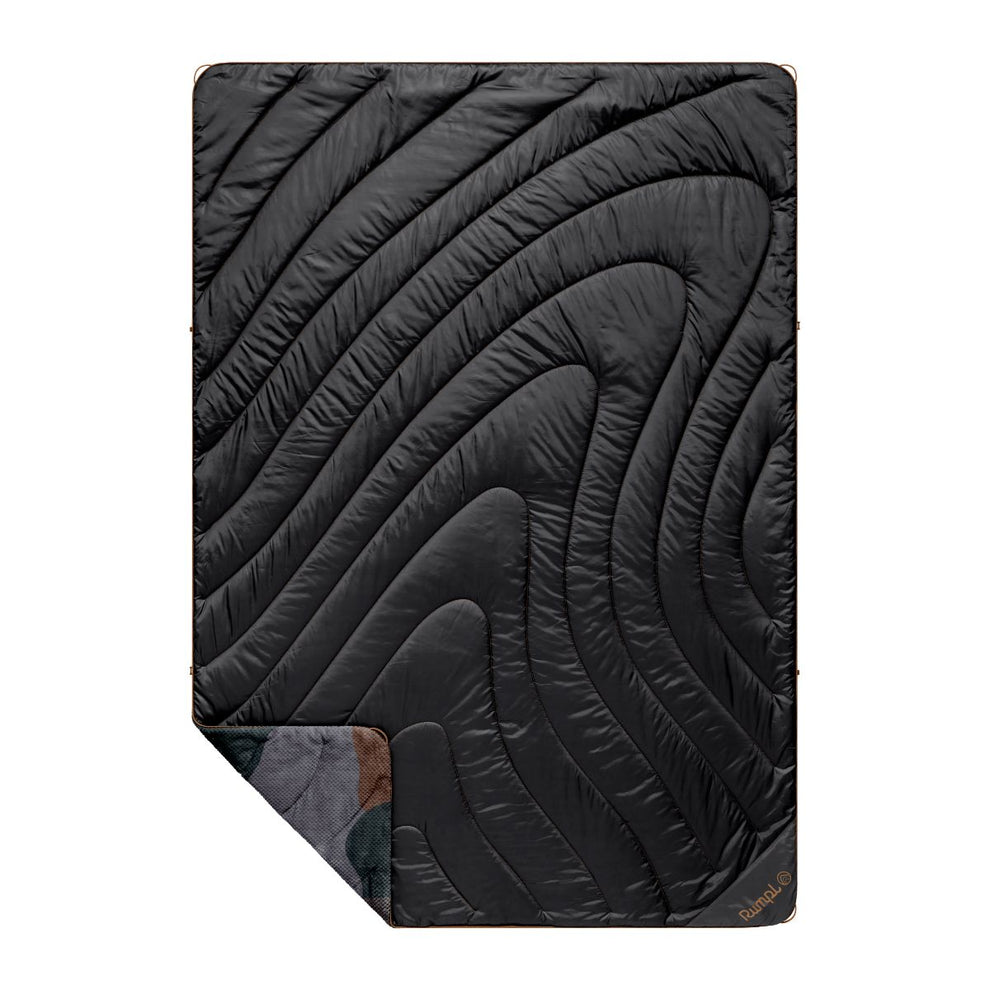 Rumpl Fleece Puffy Blanket - Puzzled Black Fleece Puffy Blanket - Puzzled Black | Rumpl Blankets For Everywhere Printed Fleece Puffy