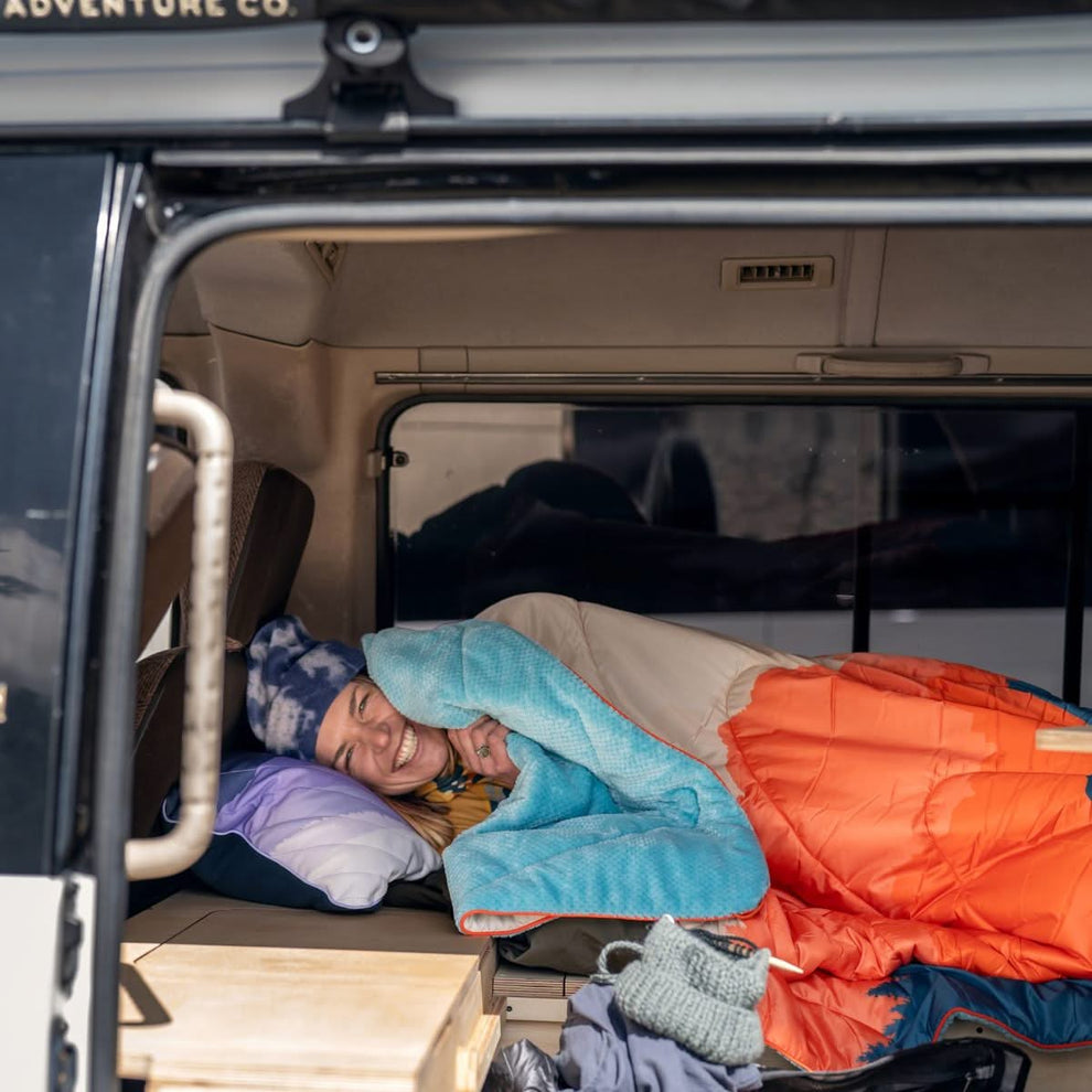 Rumpl Fleece Puffy Blanket - Teton Glow Fleece Puffy Blanket - Teton Glow | Rumpl Blankets For Everywhere Printed Fleece Puffy