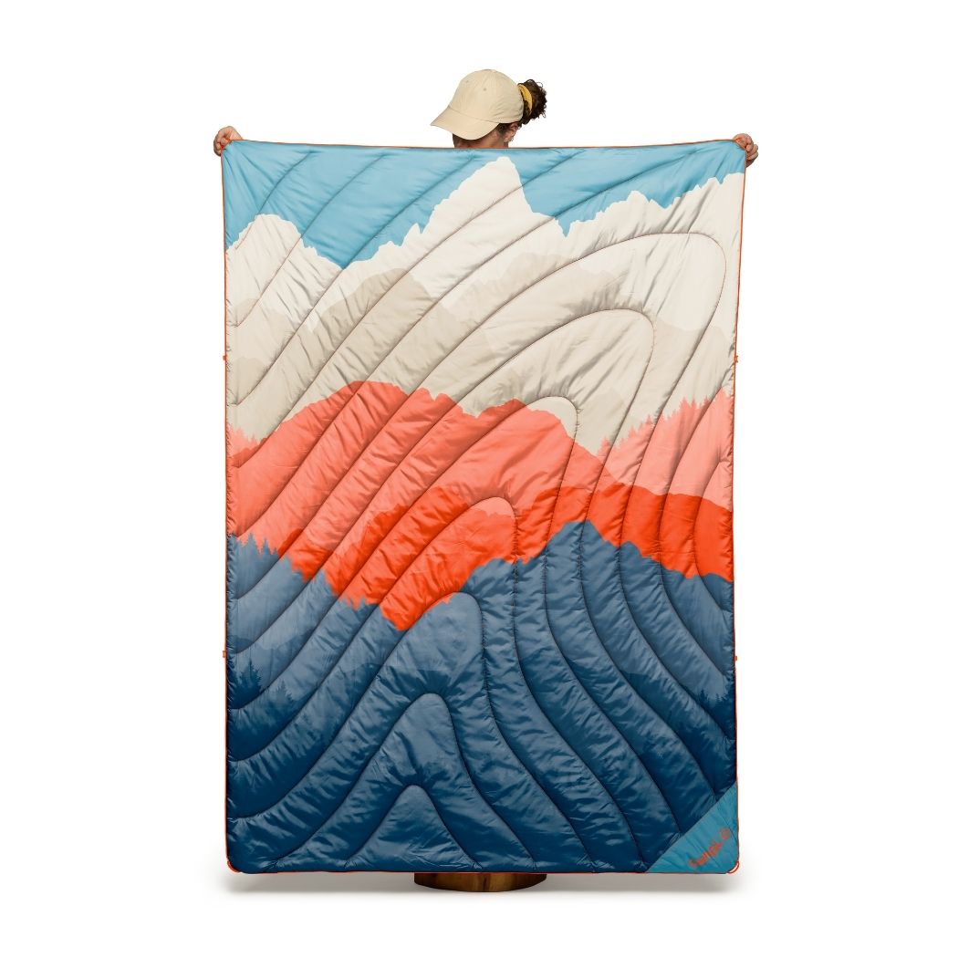 Rumpl Fleece Puffy Blanket - Teton Glow Fleece Puffy Blanket - Teton Glow | Rumpl Blankets For Everywhere Printed Fleece Puffy