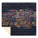Rumpl Fleece Puffy 2 Person Blanket - Midnight Bloom Fleece Puffy 2 Person Blanket - Midnight Bloom | Rumpl Blankets For Everywhere Printed Fleece Puffy