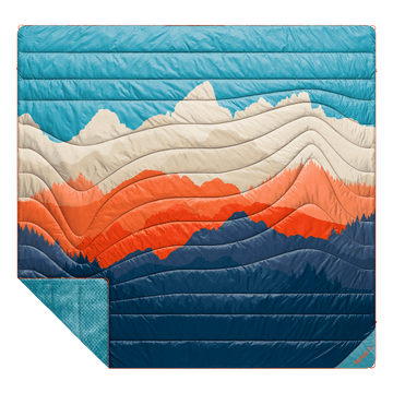 Rumpl Fleece Puffy 2 Person Blanket - Teton Glow Fleece Puffy 2 Person Blanket - Teton Glow | Rumpl Blankets For Everywhere Printed Fleece Puffy