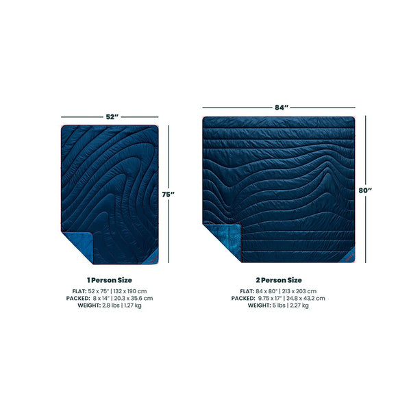 Rumpl Fleece Puffy 2 Person Blanket - Teton Glow Fleece Puffy 2 Person Blanket - Teton Glow | Rumpl Blankets For Everywhere Printed Fleece Puffy