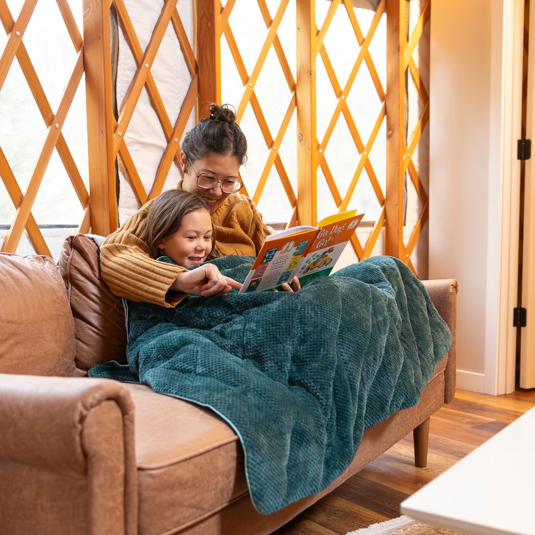 Fleece Puffy Blanket - Jade Fade