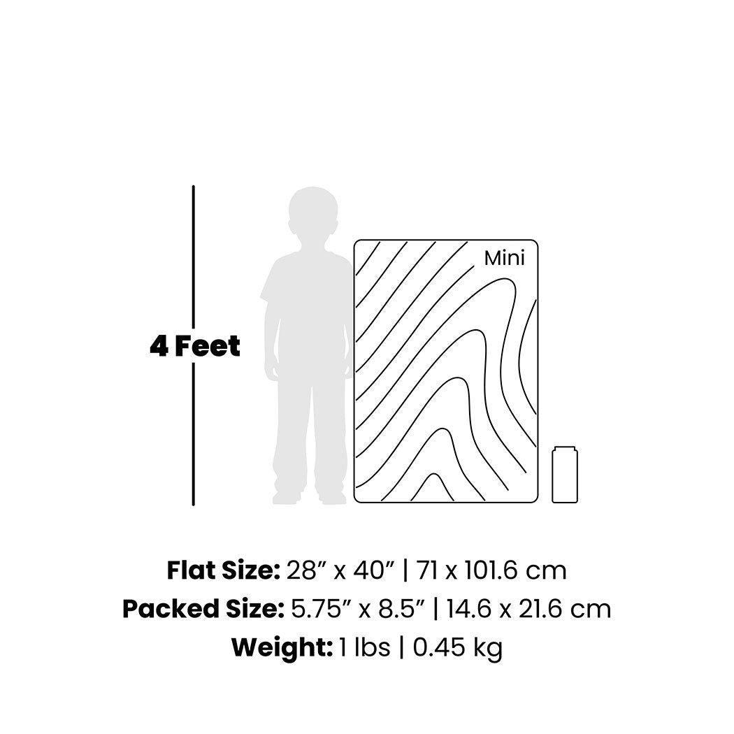 Rumpl Fleece Puffy Mini Blanket - Jade Fade Fleece Puffy Mini Blanket - Jade Fade | Rumpl Blankets For Everywhere Printed Fleece Puffy