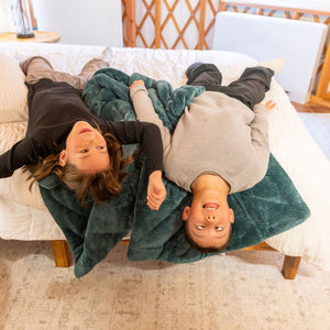 Fleece Puffy Blanket - Jade Fade