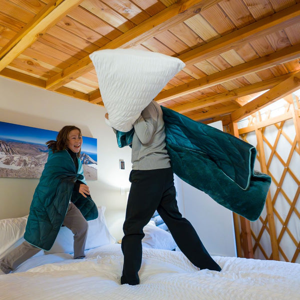 Rumpl Fleece Puffy Mini Blanket - Jade Fade Fleece Puffy Mini Blanket - Jade Fade | Rumpl Blankets For Everywhere Printed Fleece Puffy