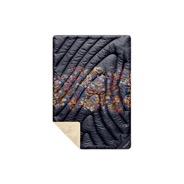 Rumpl Fleece Puffy Mini Blanket - Midnight Bloom Fleece Puffy Mini Blanket - Midnight Bloom | Rumpl Blankets For Everywhere Printed Fleece Puffy