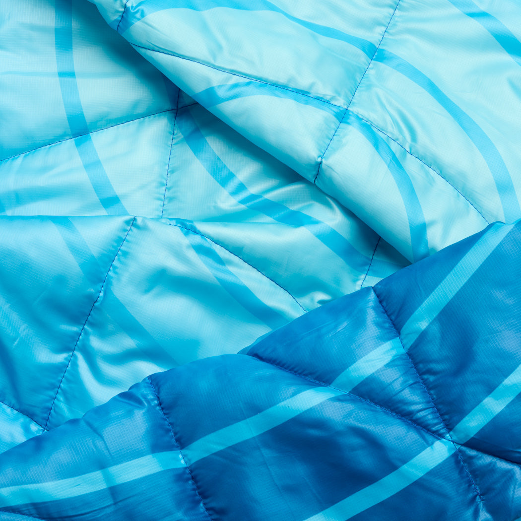 Rumpl NanoLoft® Travel Blanket - Nicole Mclaughlin - Mist Blue Printed Nanoloft Travel