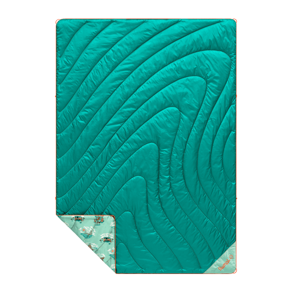 Rumpl Original Puffy Blanket - Aqua Outer Banks Original Puffy Blanket - Aqua Outer Banks | Rumpl Blankets For Everywhere Printed Original