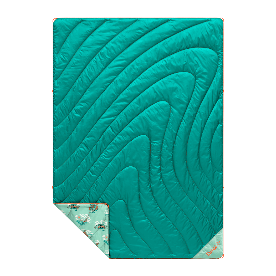 Rumpl Original Puffy Blanket - Aqua Outer Banks Original Puffy Blanket - Aqua Outer Banks | Rumpl Blankets For Everywhere Printed Original