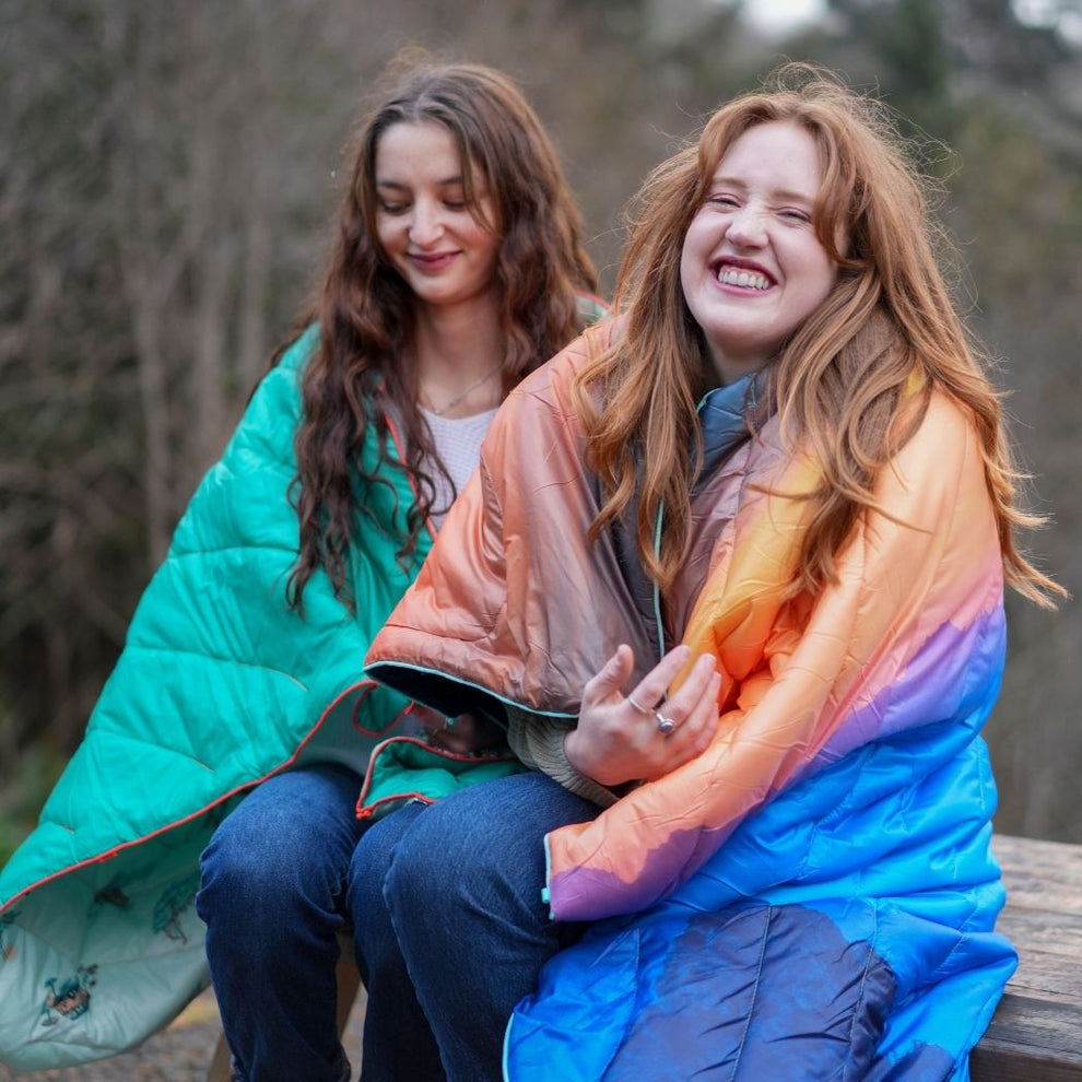 Rumpl Original Puffy Blanket - Aqua Outer Banks Original Puffy Blanket - Aqua Outer Banks | Rumpl Blankets For Everywhere Printed Original