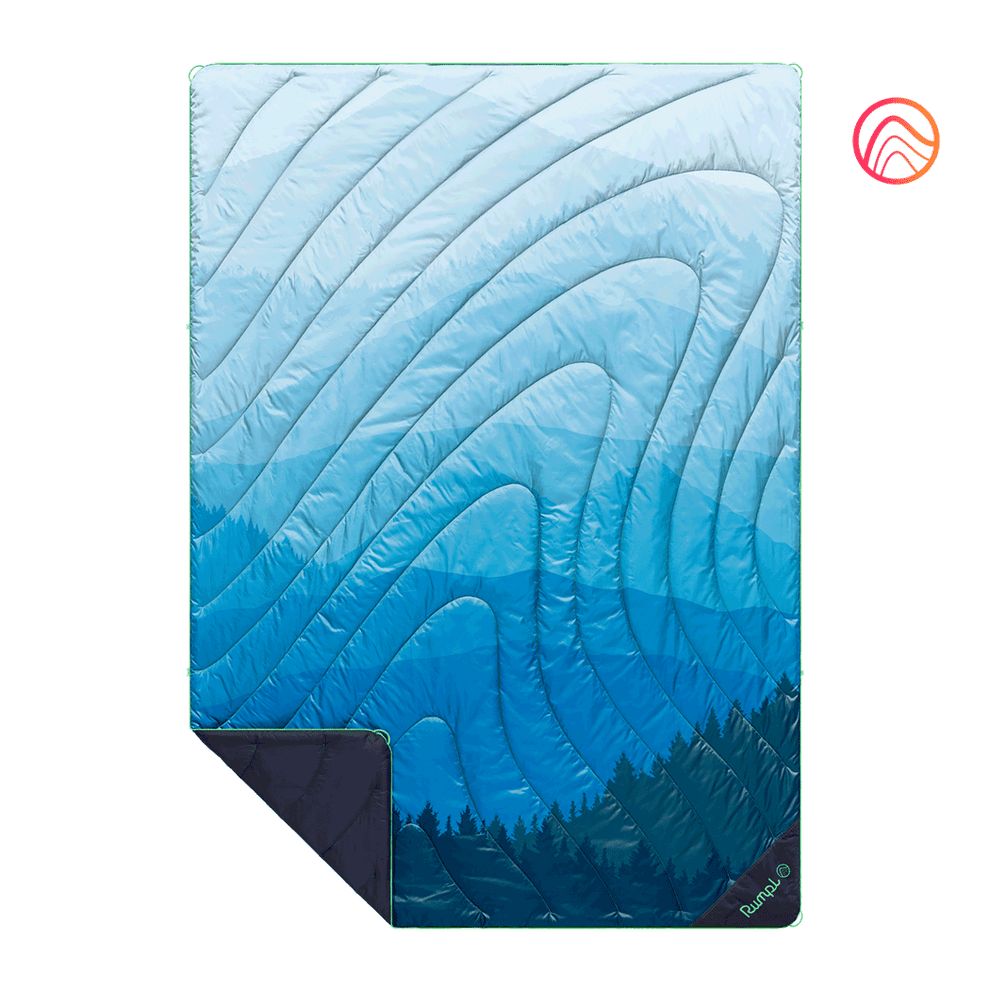 Rumpl Original Puffy Blanket - Blue Ridge Fade - Custom Original Puffy Blanket - Blue Ridge Fade | Rumpl Blankets For Everywhere Printed Original