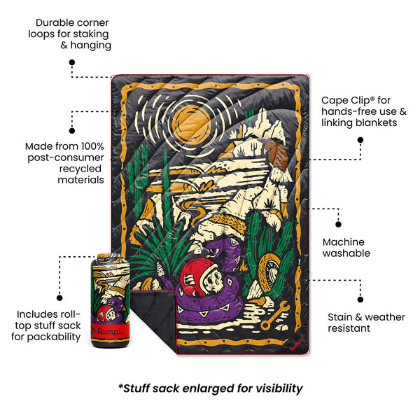 Rumpl Original Puffy Blanket - Born To Be Wild Original Puffy Blanket - Born To Be Wild | Rumpl Blankets For Everywhere Printed Original
